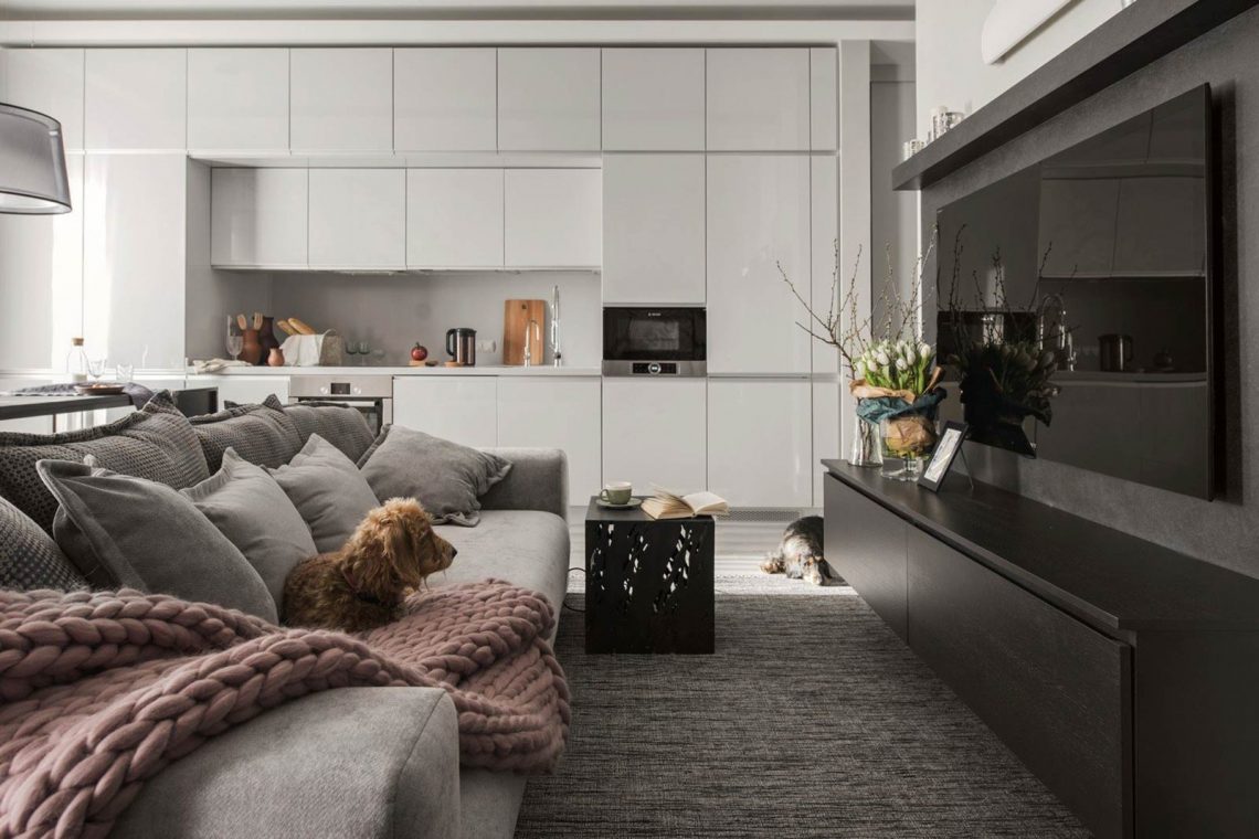 Semleges színpaletta szépen alkalmazva család 67m2-es otthonában