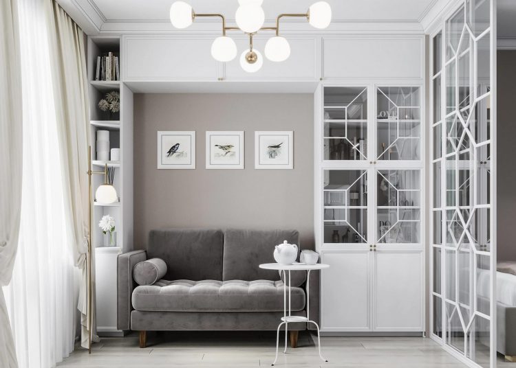 Szép, ízléses berendezés és térelválasztás, praktikus elrendezés fiatal nő 36m2-es otthonában