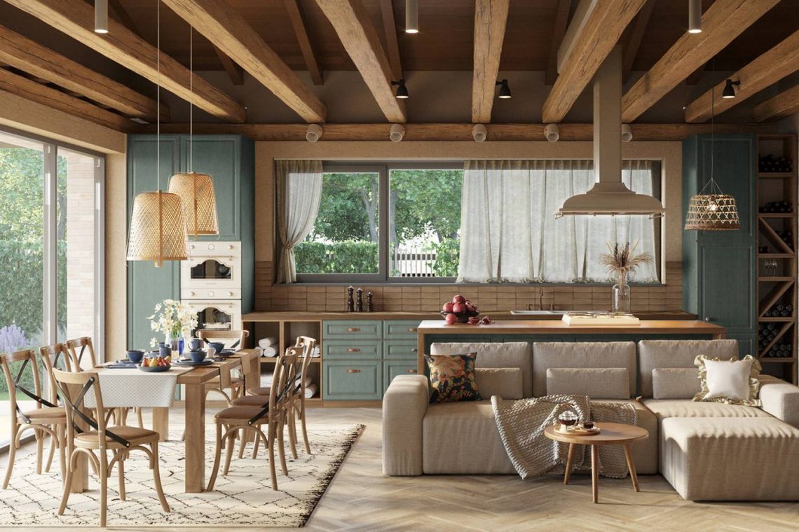 Vidéki családi ház barátságos és otthonos provanszi hangulattal berendezve 139m2-en