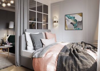 Fiatal nő nagyon szépen berendezett, kényelmes és dekoratív otthona 33m2-en