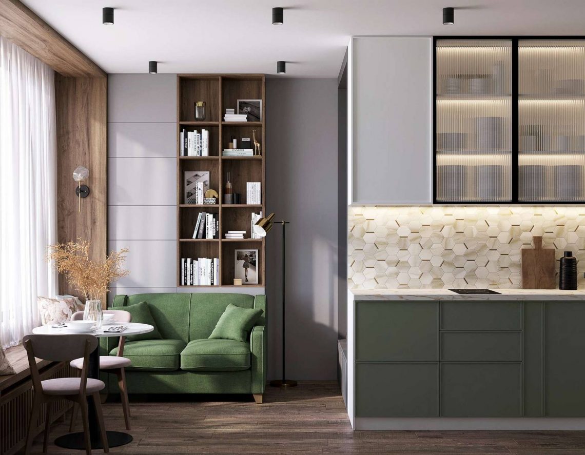 28m2-es lakás, fiatal pár első kis otthona kompakt, funkcionális térrel