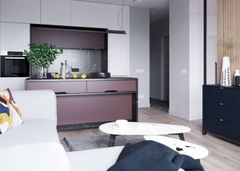 Fiatal nő 33m2-es új lakása visszafogott, modern lakberendezéssel, személyre szabott térrel