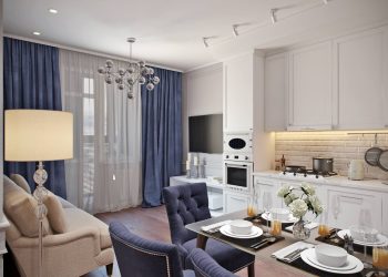 Nem mondott le a házaspár 45m2-en sem az elegáns enteriőrről - kis lakás modern és amerikai klasszikus stílusban