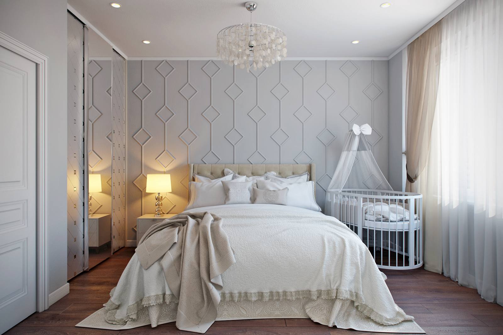 Nem mondott le a házaspár 45m2-en sem az elegáns enteriőrről - kis lakás modern és amerikai klasszikus stílusban