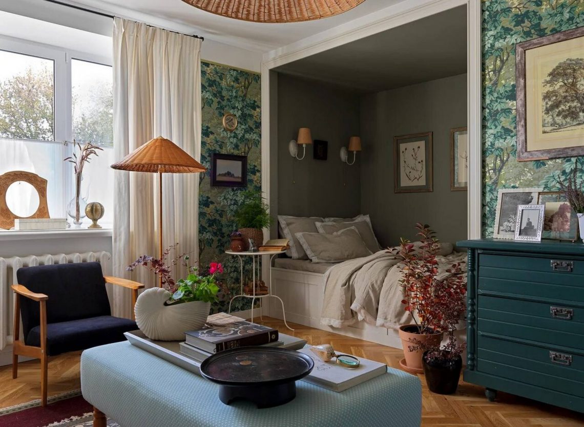 Régi kertvárosi lakás új életre keltve meleg, hangulatos berendezéssel, 35m2