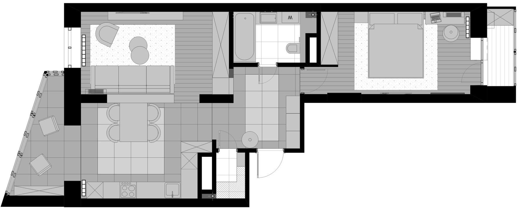 Egyedül élő orvos stílusos, kényelmes otthona - 74m2-es, kétszobás lakás