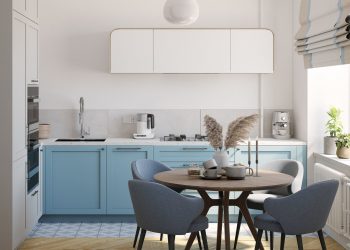 Öreg téglaházban felújított 58m2-es lakás friss, modern berendezése könnyed nyárias hangulattal