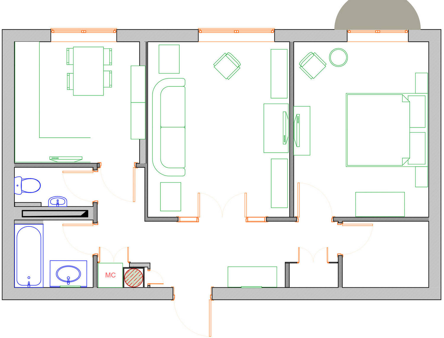 Lakás lélekkel berendezve - hagyományos elosztású 75m2-es otthon modern klasszikus stílusban