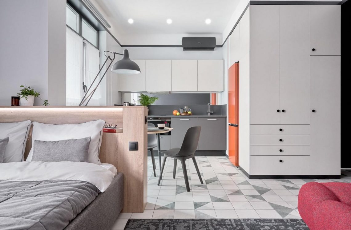 Modern, funkcionális elosztás 31m2-en - kompakt, ergonomikus berendezés, mely mutatós is egyben