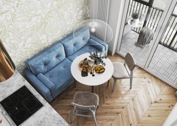 Szép lakás telt, meleg és világos színárnyalatok kombinációjával, fiatal hölgy 50m2-es otthona