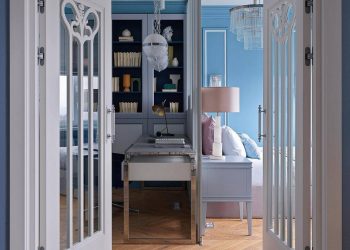 Égkék enteriőr szép részletekkel - fiatal hölgy 46m2-es, különleges otthona