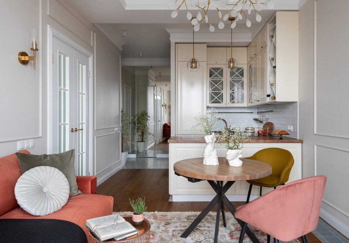 Fiatal nő szépen berendezett 47m2-es otthona modern és klasszikus részletekkel