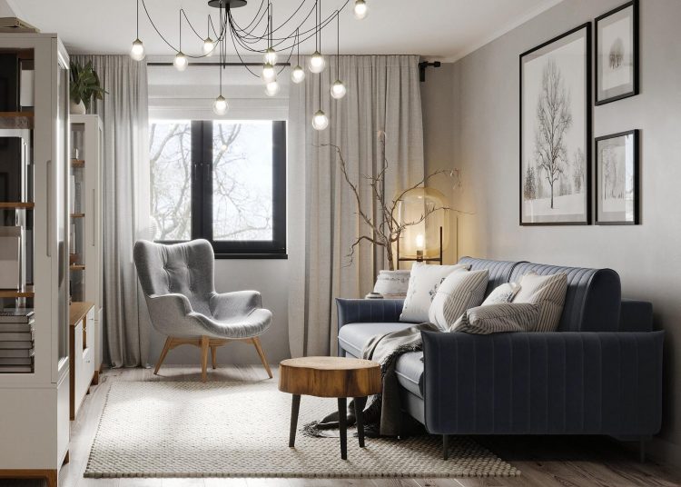 Otthonos, hangulatos, egyszerű skandináv berendezés - 65m2-es, háromszobás lakás betonházban