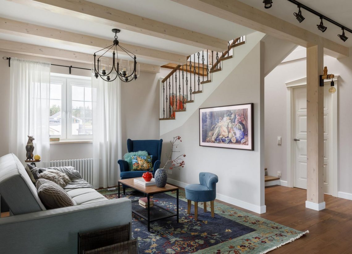 Otthonos, kétszintes vidéki családi ház - kényelmes, természetes hangulatú berendezés 153m2-en