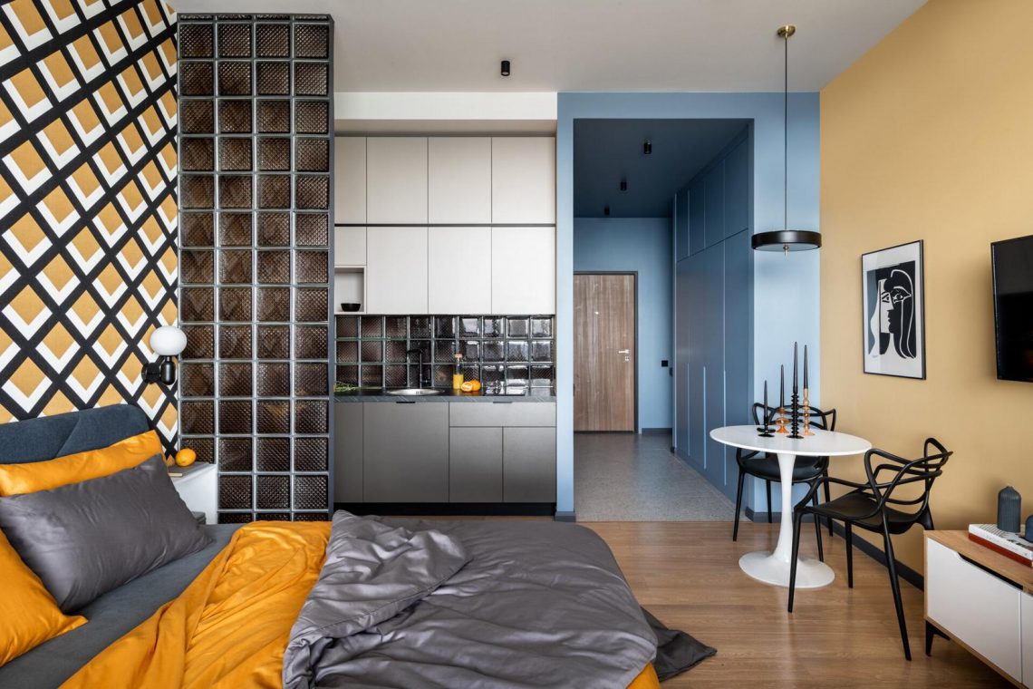 Egy pazar mini lakás látványos berendezéssel - sok funkció 29m2-en