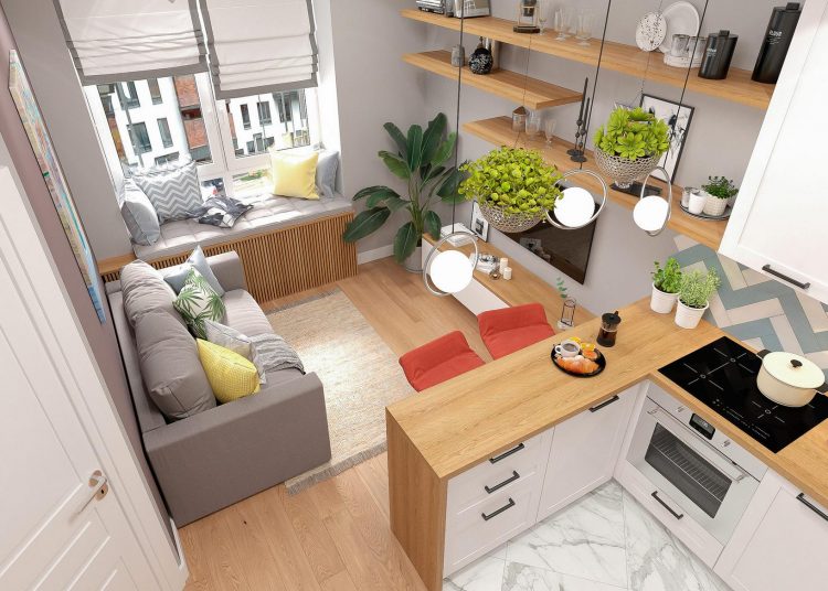 Első lakás - fiatal lány 34m2-es otthona meleg színekkel, természetes és modern hangulattal