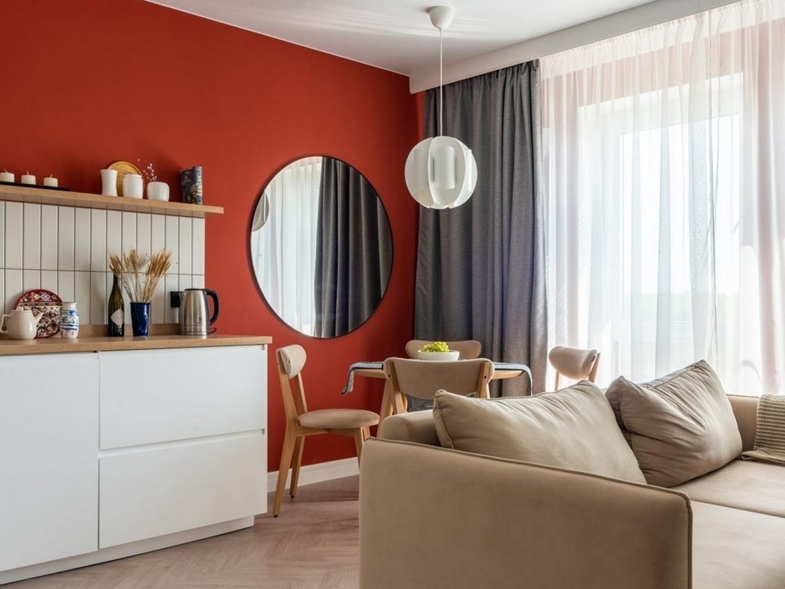 Modern és divatos berendezés 32m2-en - ötletes elrendezés, színes dekoráció fiatal lány otthonában