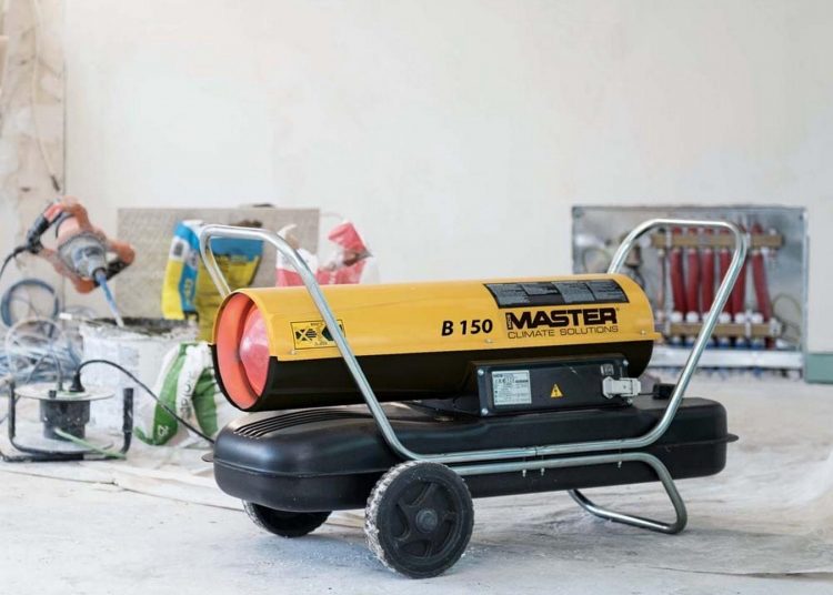 Építkezési területek fűtése hőlégfúvókkal