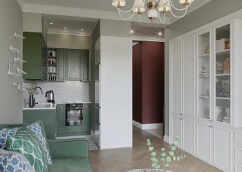 Hosszú, keskeny 60m2-es lakás szép berendezése - klasszikus stílus, keleti motívumok, természetes színárnyalatok