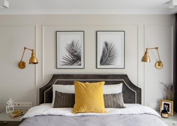 Fiatal pár kényelmes, otthonos, nyugodt otthona, 47m2-es lakás modern klasszikus stílusban berendezve