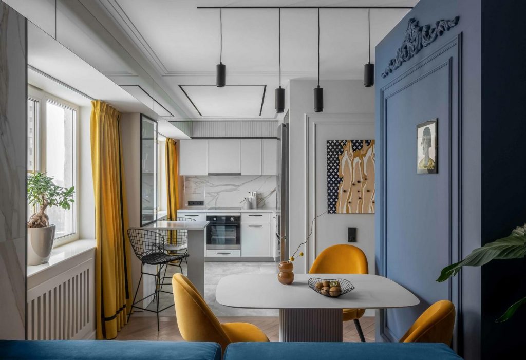Áthelyezett falakkal kényelmesebb elosztás fiatal házaspár 57m2-es, modern stílusban berendezett lakásában