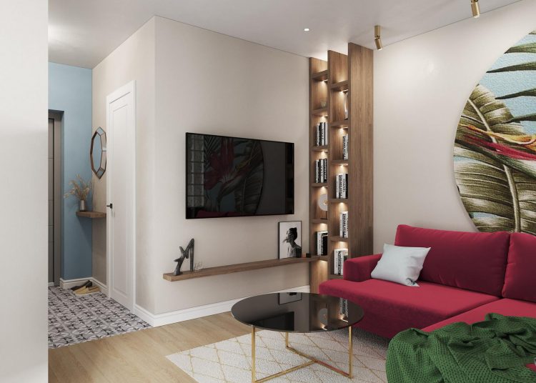 Hogyan lett egyszobásból kényelmes 47m2-es, kétszobás lakás - színes, hangulatos dekorációval