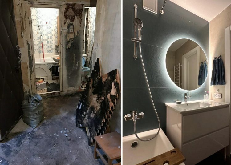 Lakótelepi lakás lepusztult fürdőszobájának szuper felújítása