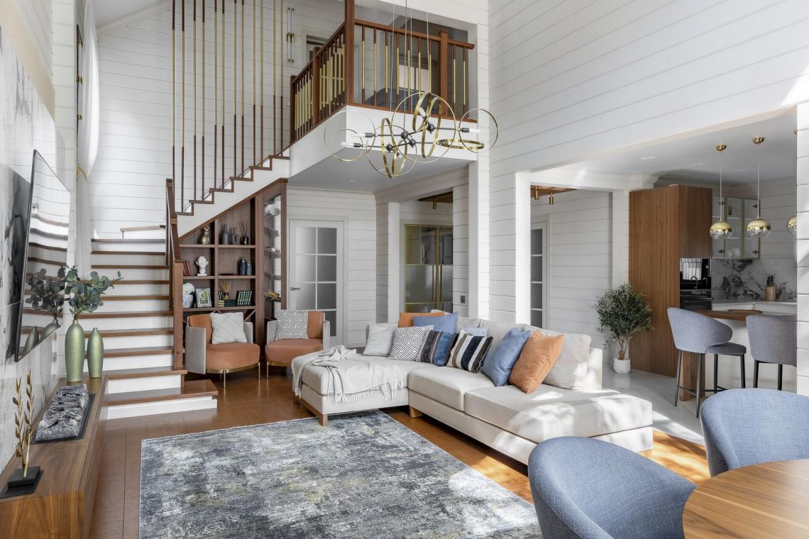 Otthonos, elegáns berendezés egy kényelmes családi házban - kétszintes faház, 205m2