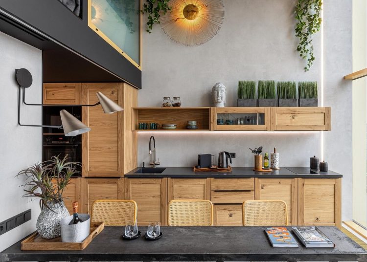 Ázsiai utazás inspirálta az 50m2-es, kétszintes lakás berendezését