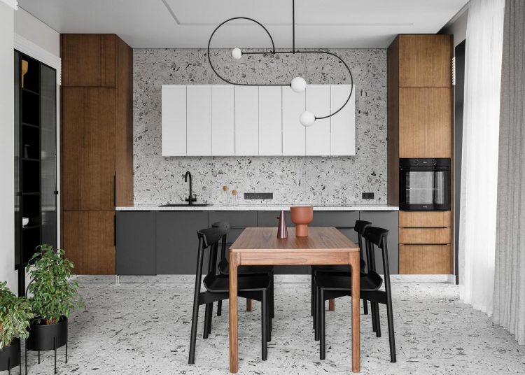 Férfi modern lakása saját zenestúdióval, monokróm színpalettával - 90m2