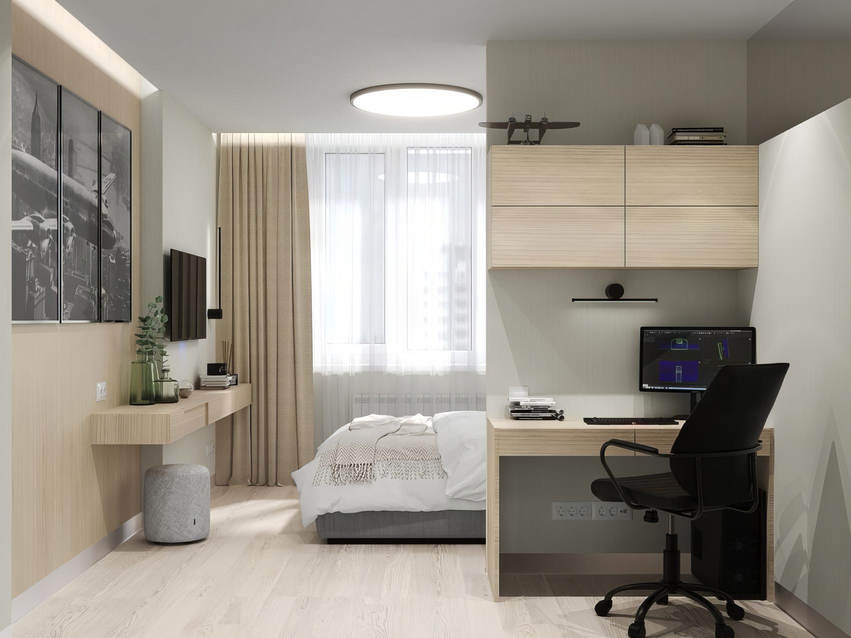 Fiatal házaspár első lakása még gyermek nélkül - könnyű, funkcionális berendezés 30m2-en