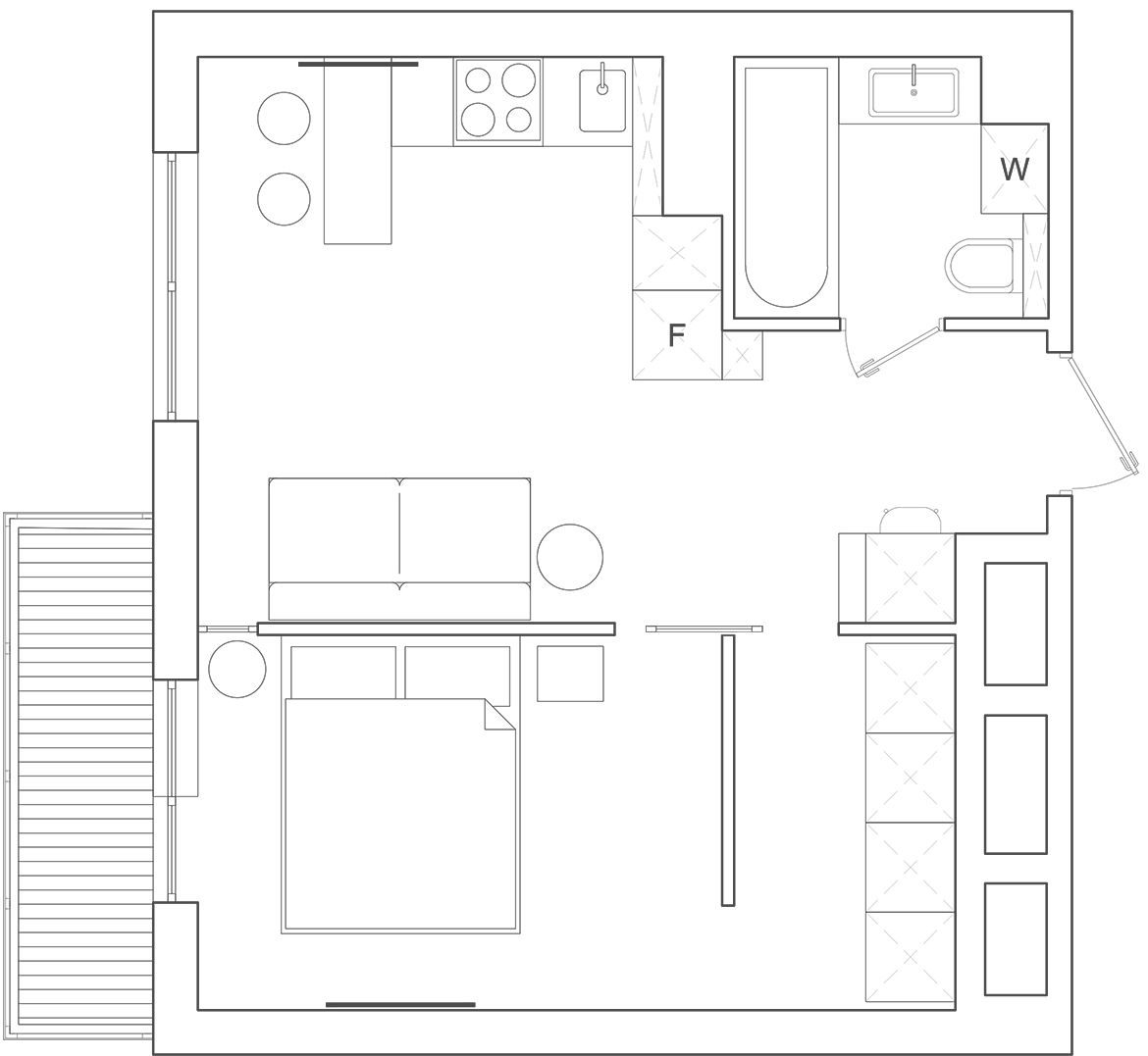 Fiatal pár 33m2-es otthona kényelmes, modern berendezéssel