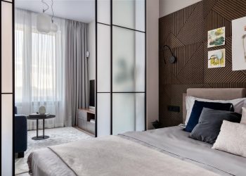 Ha kevés az ablak - egyszobás lakásban külön háló eltolható üvegfallal, 45m2