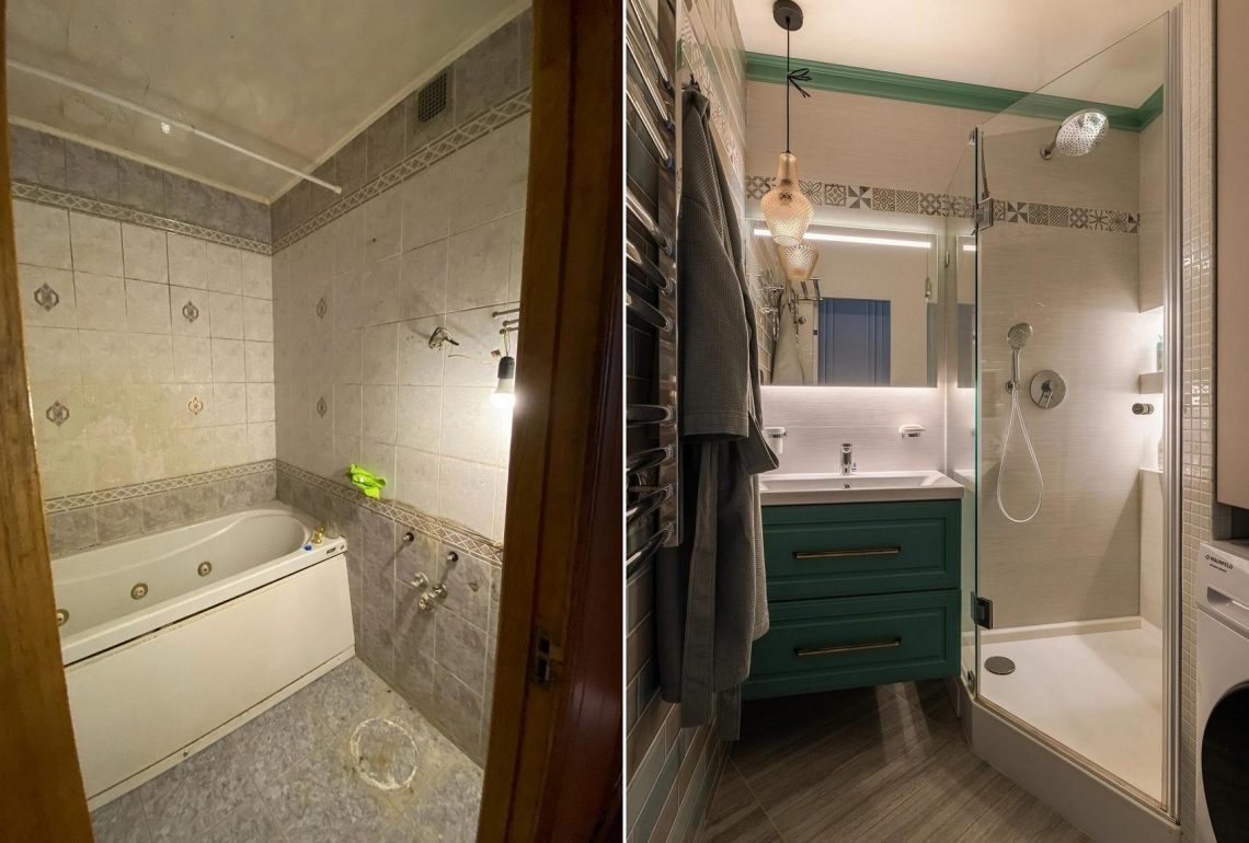 Előtte - utána: 7 kis fürdőszoba és WC teljes felújítása