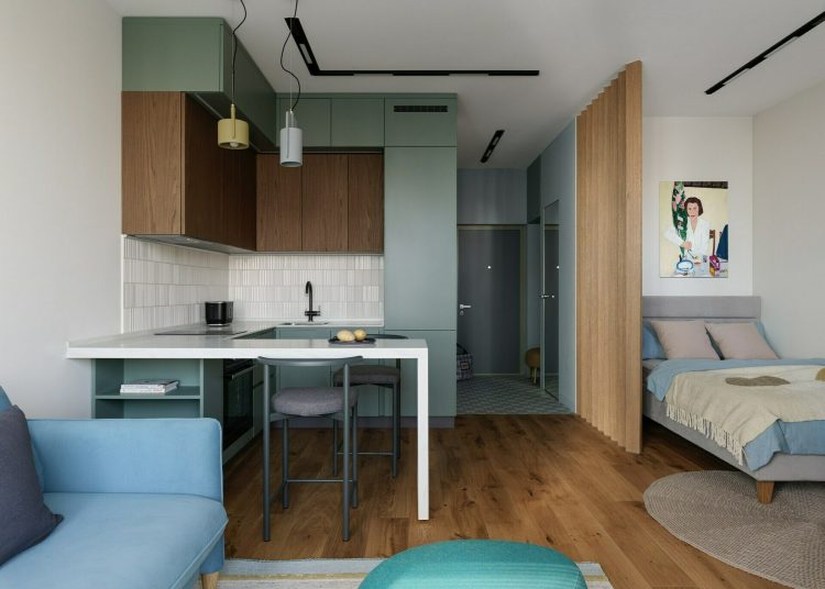 Tanárnő otthona, egy személy számára berendezett hangulatos és kényelmes 33m2-es lakás