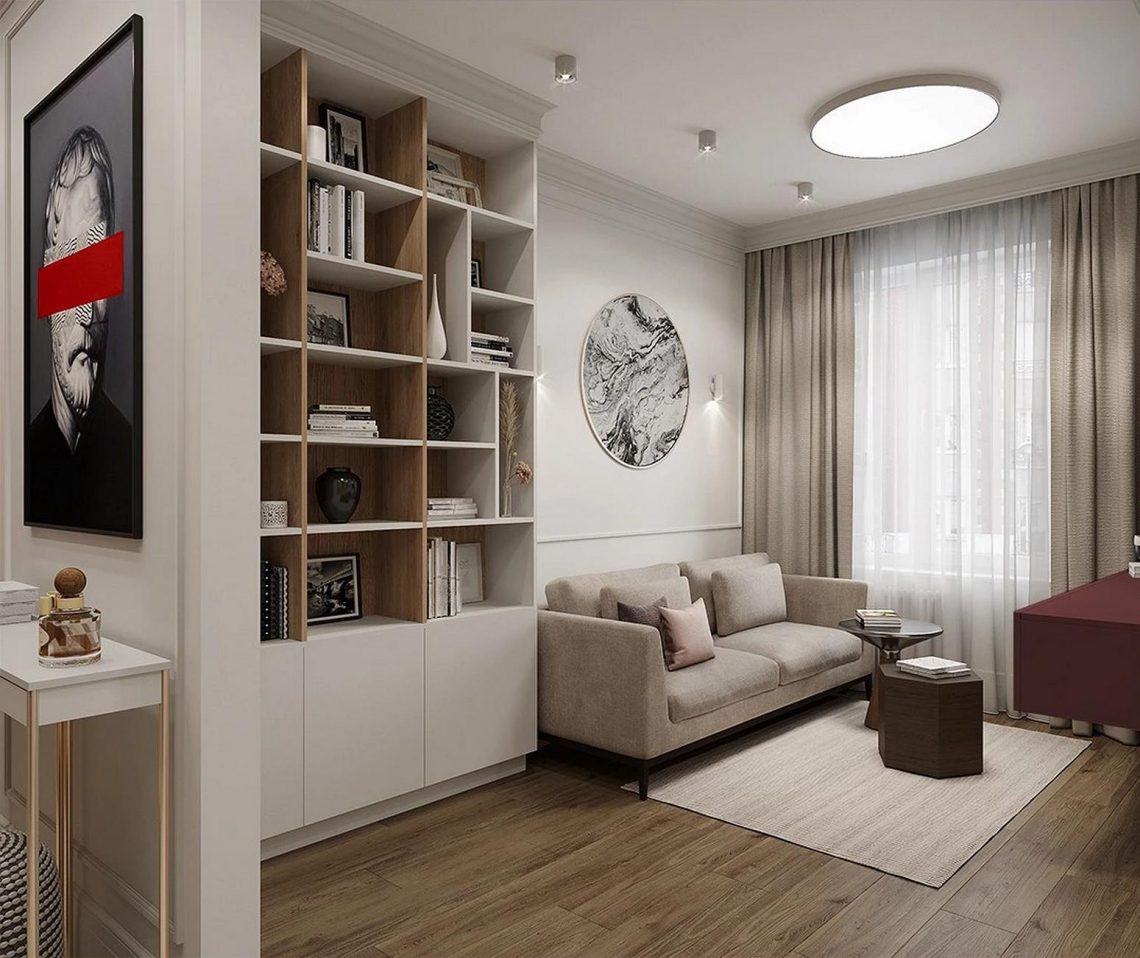 Fiatal nő szép otthona, ahol a semleges színvilág nem unalmas, 60m2