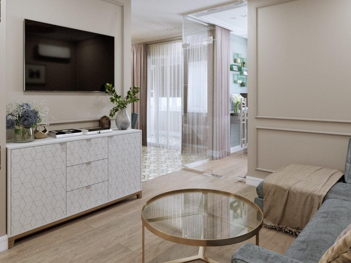 Kétszobássá tervezték át az ötvenes házaspár lakását modern klasszikus stílusban