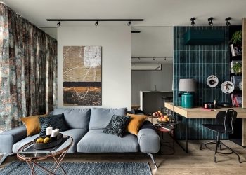 Kis sötét szobák helyett tágasabbra hangolt modern tér 40m2-es lakásban