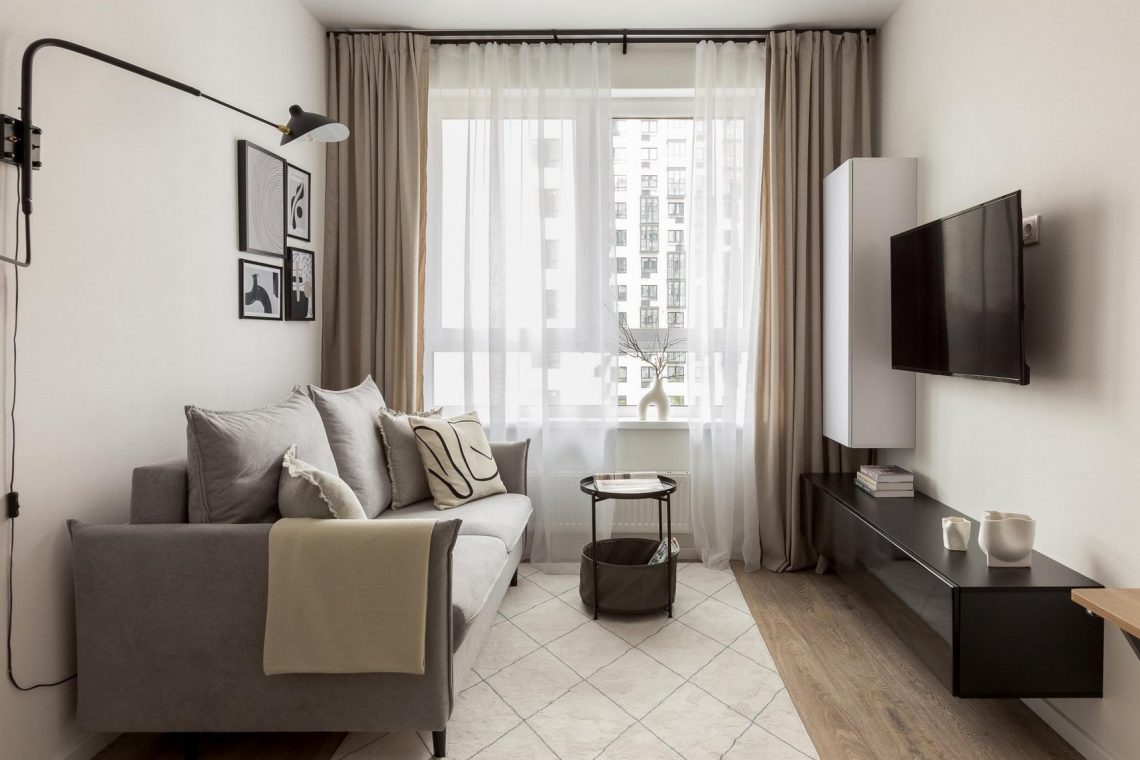 A lehető legkevesebb pénzből igyekeztek berendezni az új építésű 32m2-es lakást