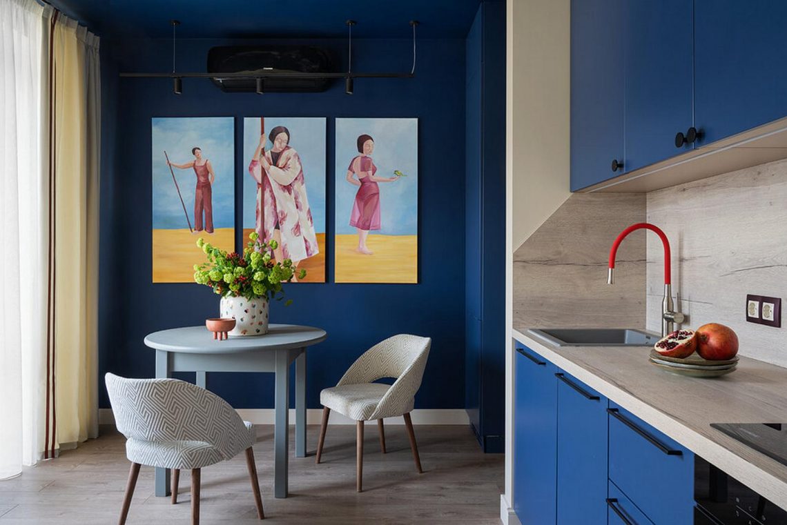 Nem szokványos elosztás átjárható fürdőszobával 37m2-es lakásban