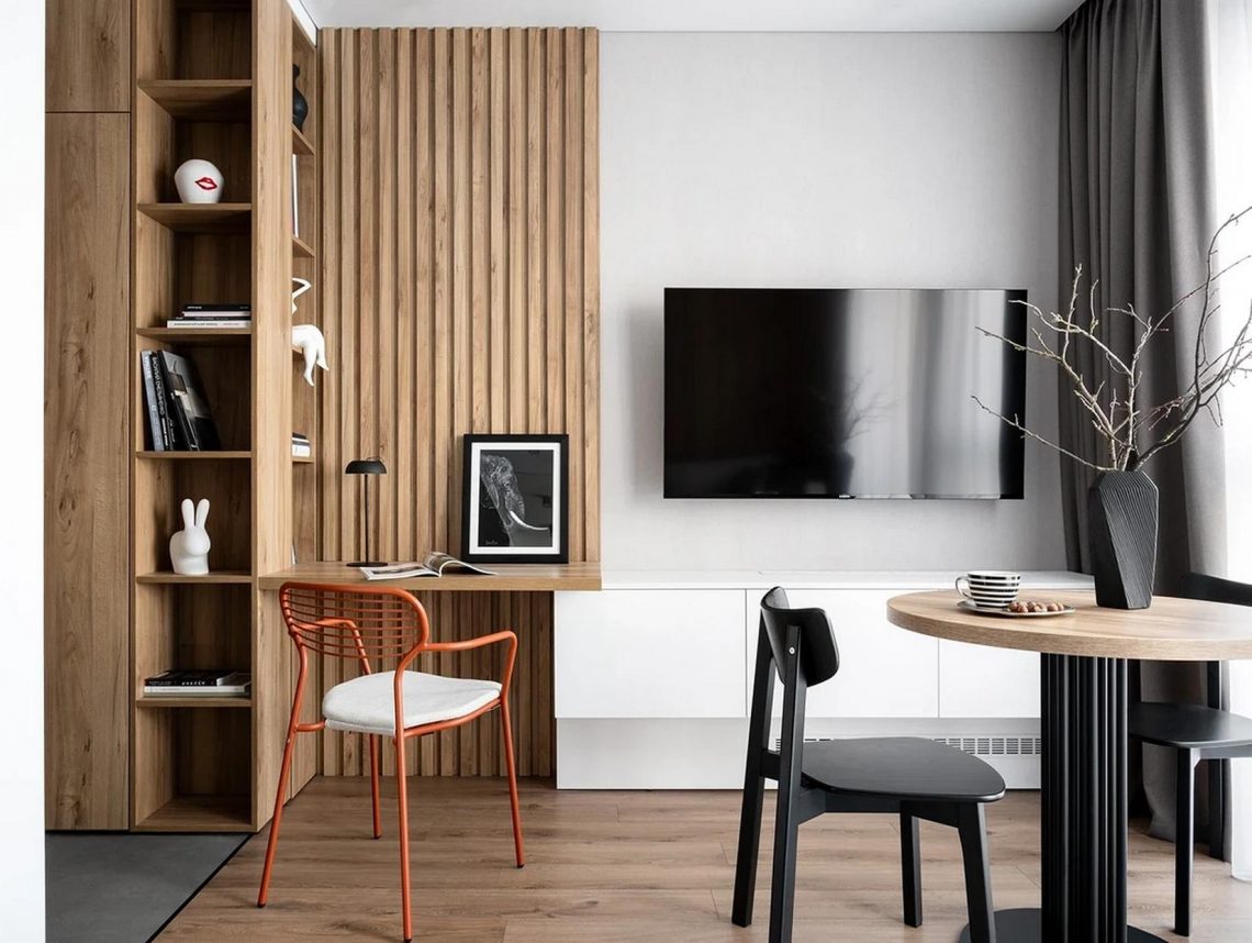 Remek legénylakás lett a kis alapterületű, keskeny ingatlanból, 30m2