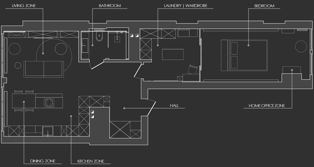 Friss, modern berendezés fiatal párnak és kutyájuknak, 78m2