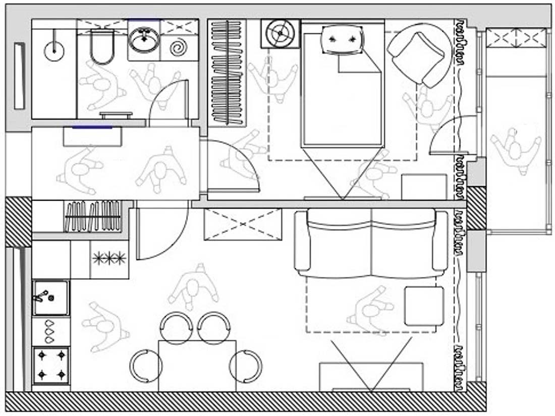 Idős nő lakása modern lakóparkban, természetközeli helyen, 40m2