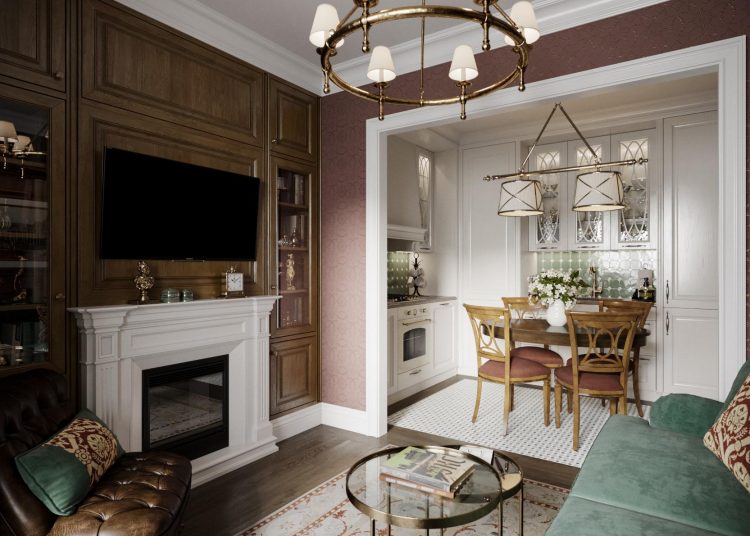 Időtlen báj és kifinomultság: neoklasszikus otthon varázsa egy férfi lakásában
