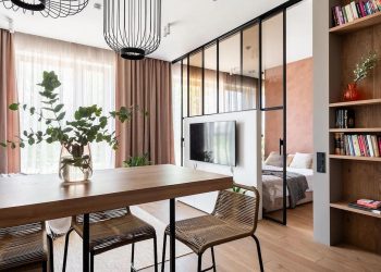 Lány lakása, ahol a minimalizmus és a természetes, kissé bohém részletek találkoznak, 40m2