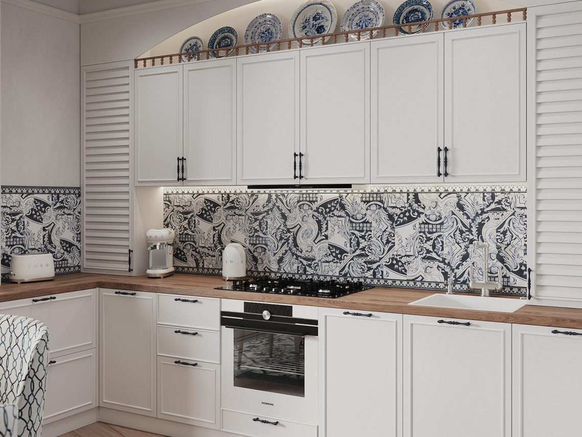 Mediterrán stílusban berendezett 91m2-es lakás tiszta fehérrel, elegáns kékkel és természetes anyagokkal