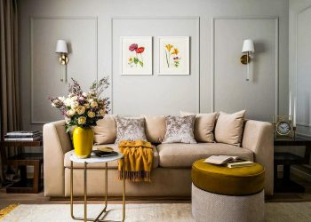 Ötletek kanapé mögötti fal díszítéséhez, 15 tipp és technika példákkal