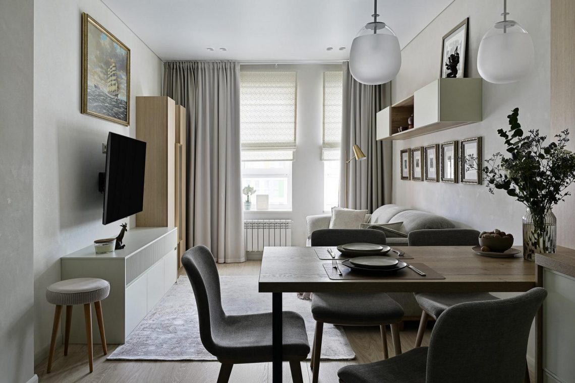 Ajándék szülőknek: lakásberendezés visszafogott, természetes színpalettával, 67m2