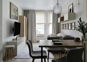 Ajándék szülőknek: lakásberendezés visszafogott, természetes színpalettával, 67m2