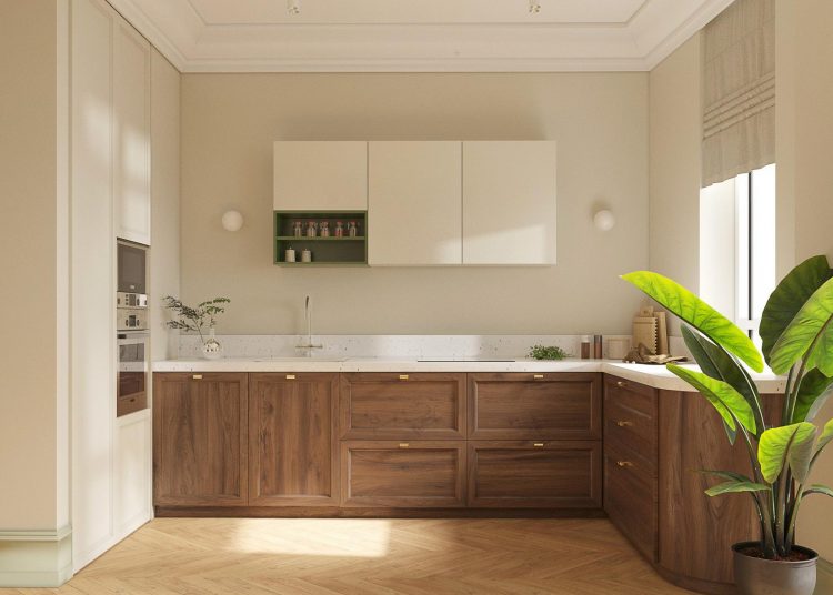 Kifinomult, modern skandináv és japán stílusok fúziója természetes színpalettával 82m2-es lakás berendezésében